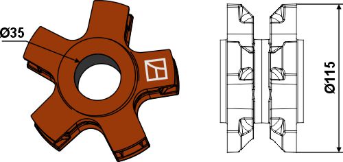 Industriehof Scherenbostel | Nusskettenrad Ø 115 (69-9-151)