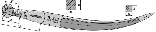 Greiferzinken 680mm