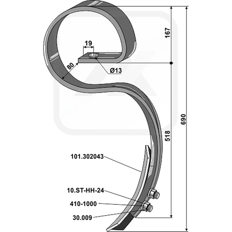 Landwirtschaft Bodenbearbeitung Grubber Schare & Leitbleche Grossfederzinken mit Schar Landwirtschaft Bodenbearbeitung Grubber Schare & Leitbleche Grossfederzinken mit Schar
