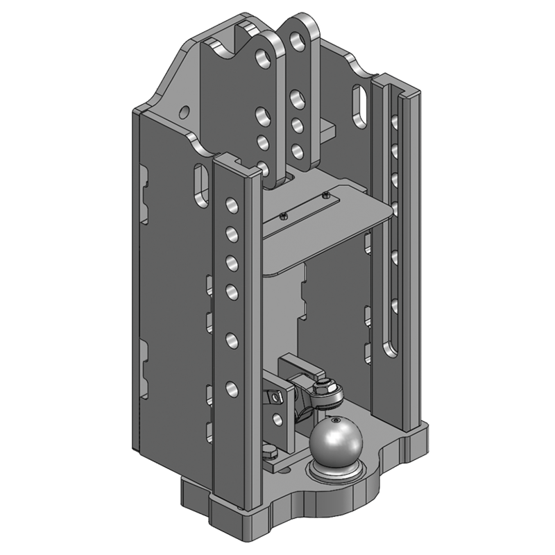 Anhängebock mit K80 für FENDT Favorit 600 LS 600 LSA Deutz 10006 / 13006 Scharmüller Anhängebock Standard 00.123.80.0-A11