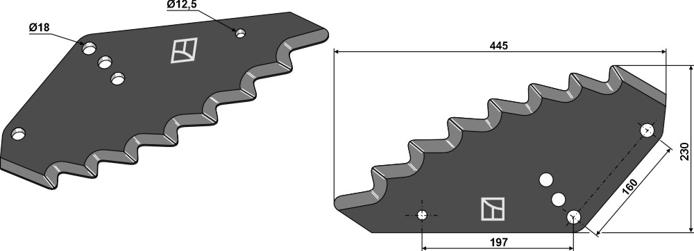 Futtermischwagenmesser - Hartmetallbeschichtet