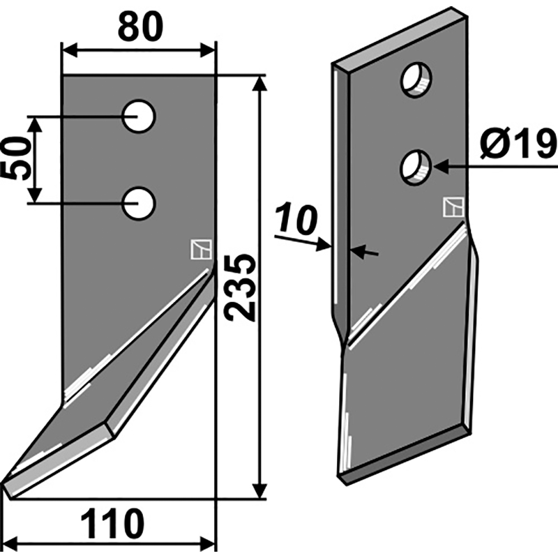 Kirpy Rotorzinken, rechte Ausführung IHOF KIR-01R
