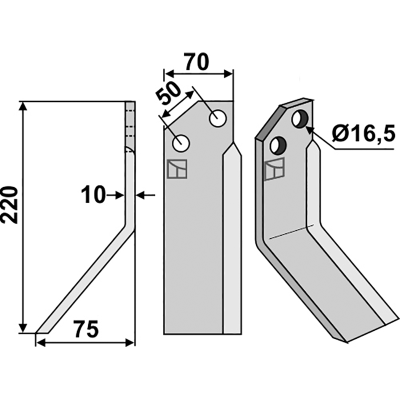 BAD-30L Fräsmesser, linke Ausführung Badalini FM 6401 A Fräsmesser, linke Ausführung IHOF BAD-30L