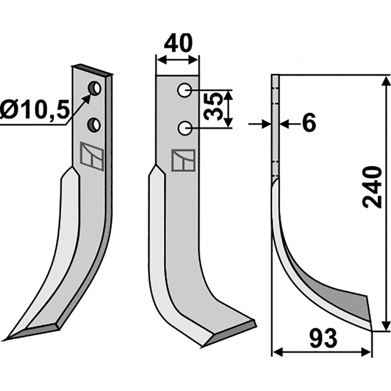 VAL-19R Fräsmesser, rechte Ausführung Valpadana Fräsmesser, rechte Ausführung IHOF VAL-19R