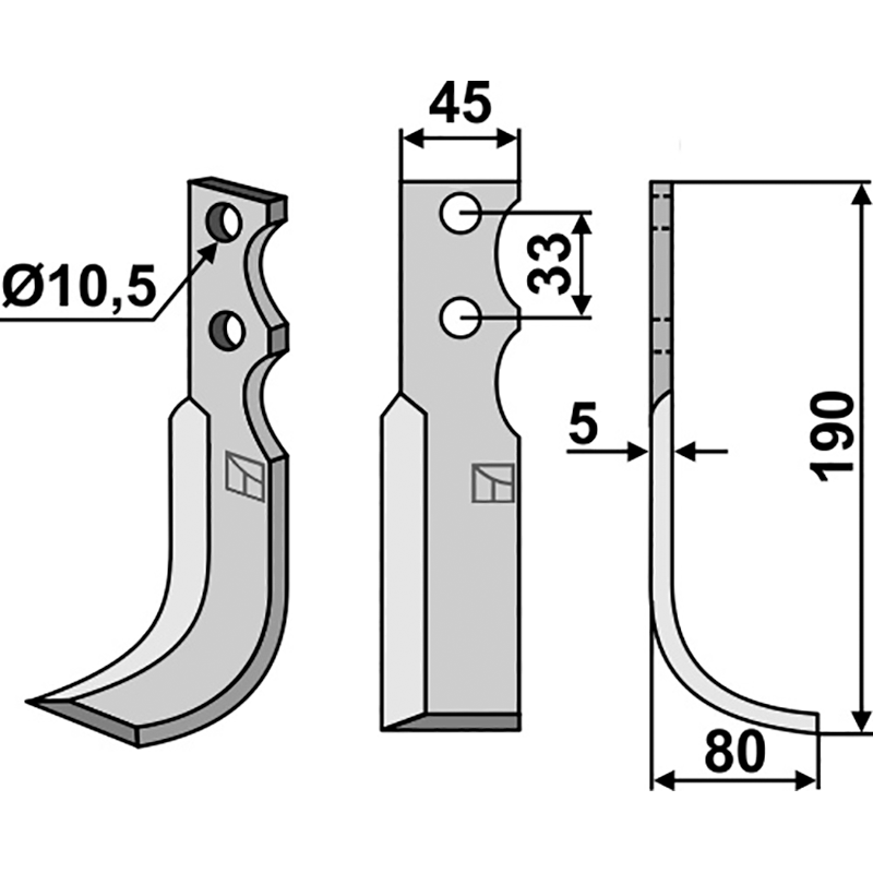 GOL-17R Fräsmesser, rechte Ausführung FM-Matras|Goldoni|Barbieri MT 14|9401 Fräsmesser, rechte Ausführung IHOF GOL-17R