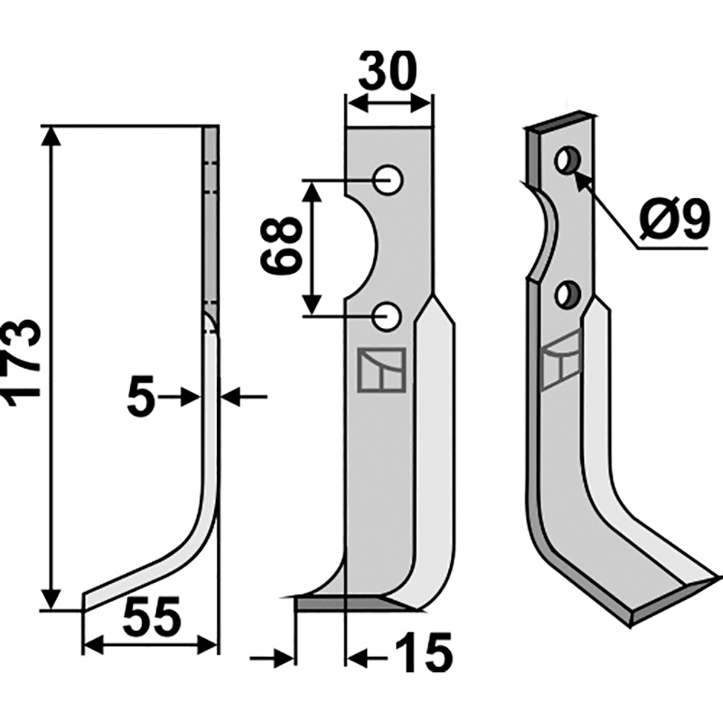 BEN-21L Fräsmesser, linke Ausführung Benassi RT8/AN 7-8 - 6CM015 Fräsmesser, linke Ausführung IHOF BEN-21L