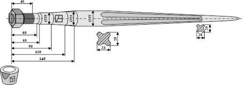 Frontladerzinken 1400mm