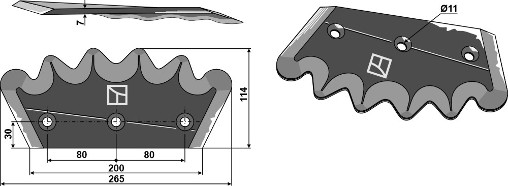 Futtermischwagenmesser, rechts