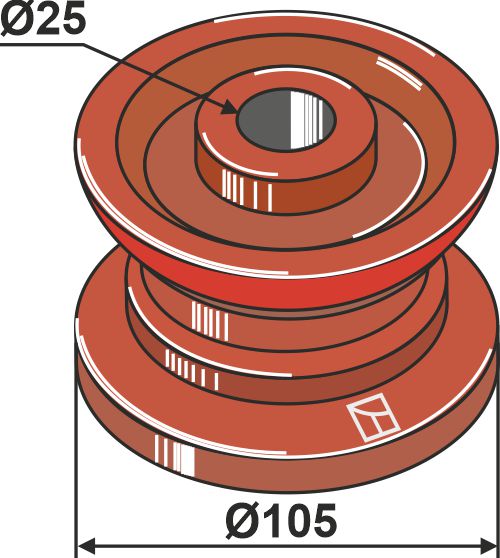 Umlenkrolle Ø 105 |69-9-751 Industriehof Scherenbostel | Umlenkrolle Ø 105 (69-9-751)