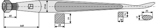 Löffelzinken 1400mm