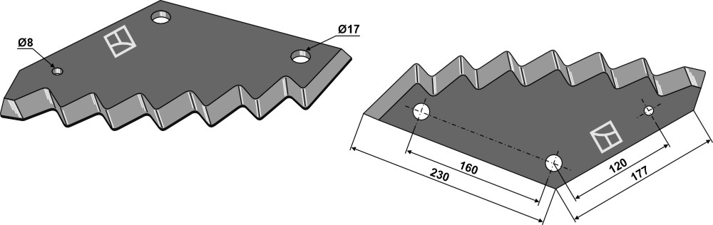 Futtermischwagenmesser - Hartmetallbeschichtet