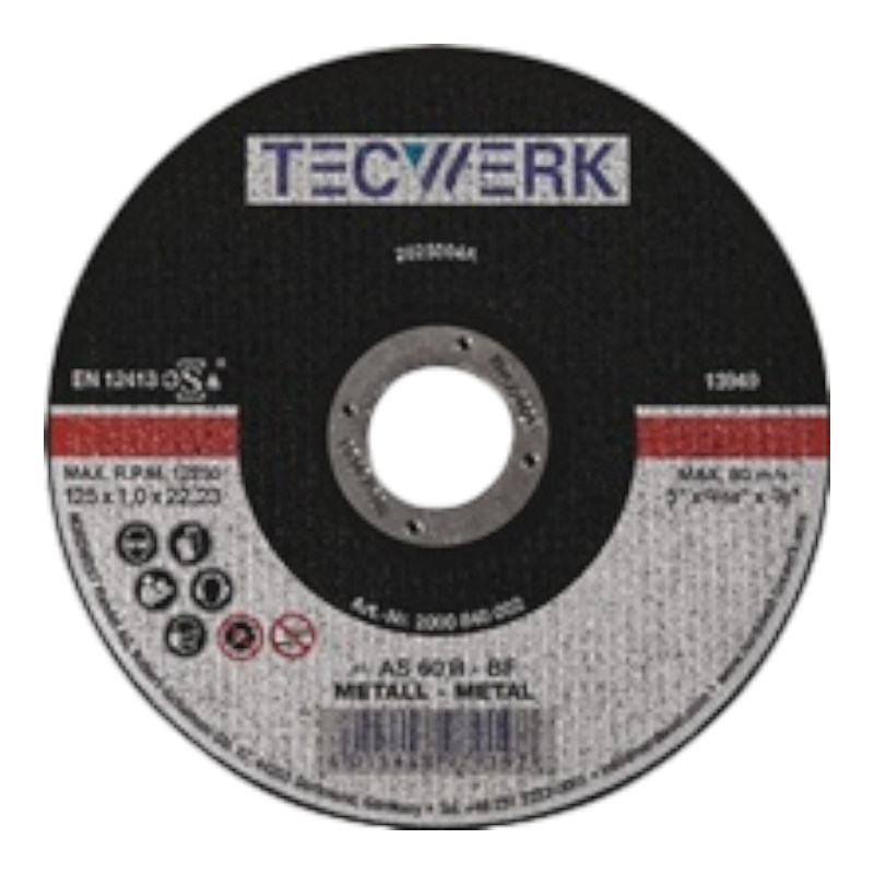 TECWERK Trennscheibe Ø115mm, Stärke 1,6mm TECWERK Trennscheibe gerade Ø230mm, Stärke 1,9mm