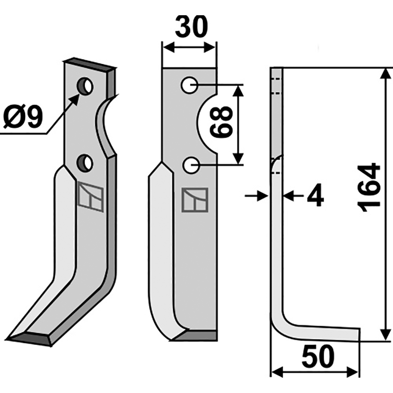 BEN-29R Fräsmesser, rechte Ausführung Benassi RT45-401 - 6CM006 Fräsmesser, rechte Ausführung IHOF BEN-29R