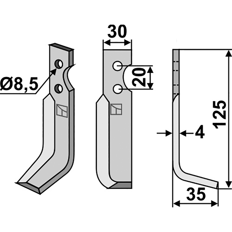 Bungartz E 5 2056 Fräsmesser, rechte Ausführung IHOF BUN-54R