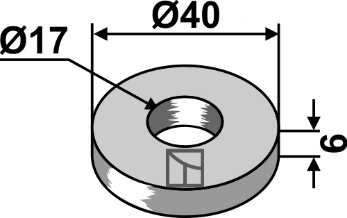 63-FIS-91 Unterlegscheibe Ø40x6xØ17 von Industriehof Scherenbostel