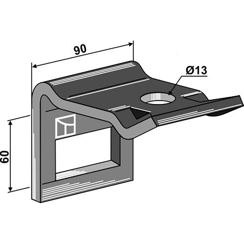 Landwirtschaft Bodenbearbeitung Grubber Schare & Leitbleche Halter für Zinken 60 x 12 Landwirtschaft Bodenbearbeitung Grubber Schare & Leitbleche Halter für Zinken 60 x 12