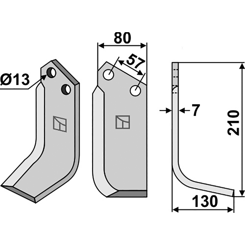 Breviglieri|Howard|Agricom 20302D|9949(9931) Fräsmesser, rechte Ausführung IHOF HOW-03R