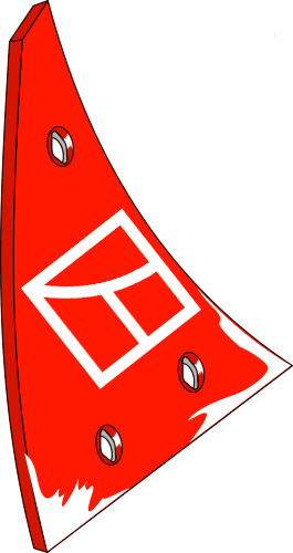 Pflugteil Streichblech-Vorderteil - links (619121) 34.0153 von Industriehof