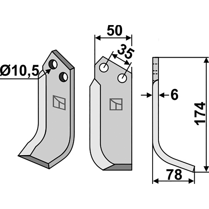 VAL-08R Fräsmesser, rechte Ausführung Sovema|Nibbi|Valpadana 900111021|Decimo|VMC 14 Fräsmesser, rechte Ausführung IHOF VAL-08R