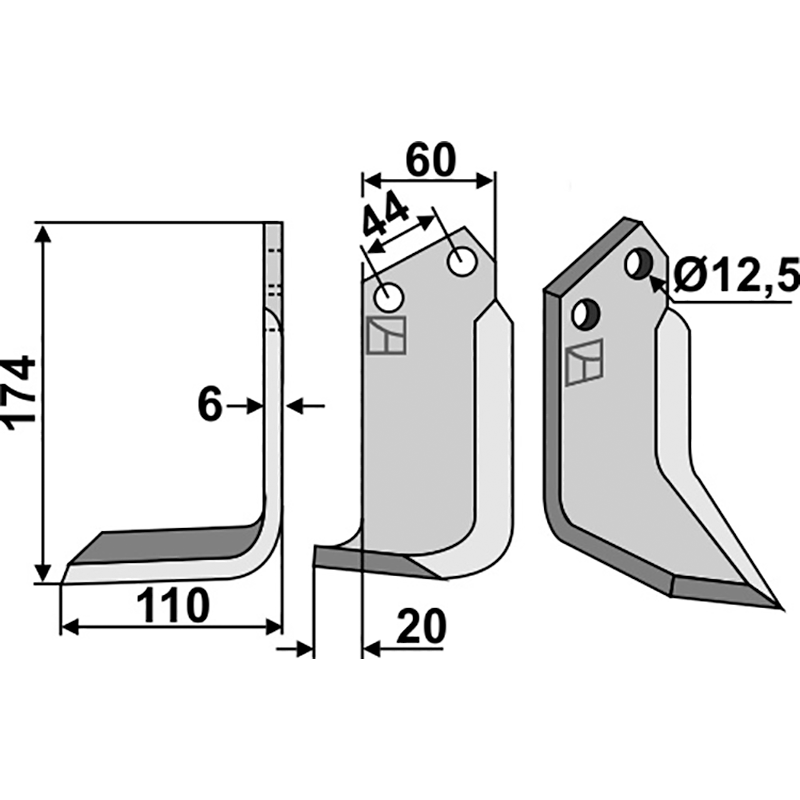 Celli 522603 Fräsmesser, linke Ausführung IHOF CEL-14L