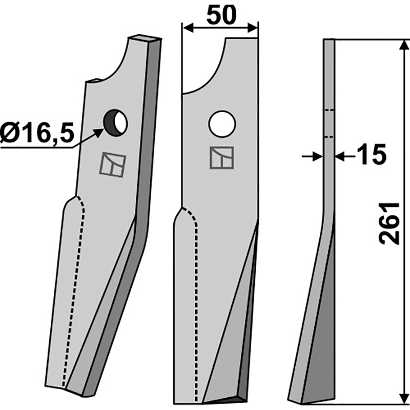 KUH-41R Rotorzinken, rechte Ausführung Kuhn 52325000 Rotorzinken, rechte Ausführung IHOF KUH-41R