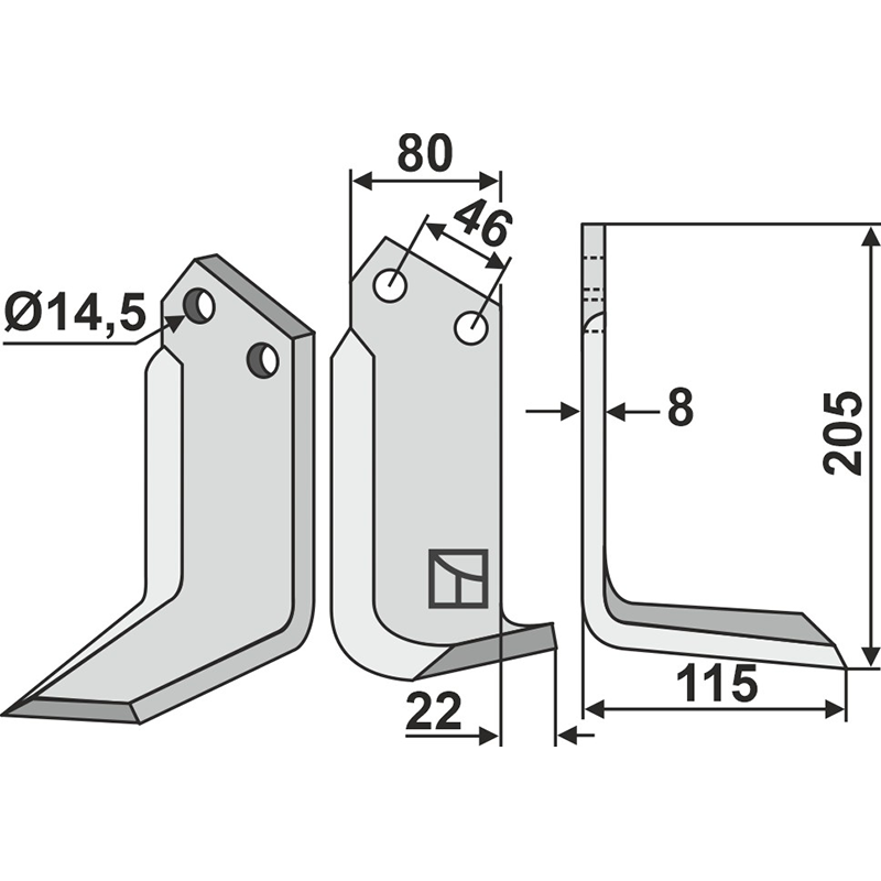 Breviglieri|Maletti 30412D|0500 079 Fräsmesser, rechte Ausführung IHOF MAL-03R