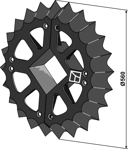 Zahnwalzenring - Ø560mm | 316-528 Industriehof Scherenbostel | Zahnwalzenring - Ø560mm (316-528)