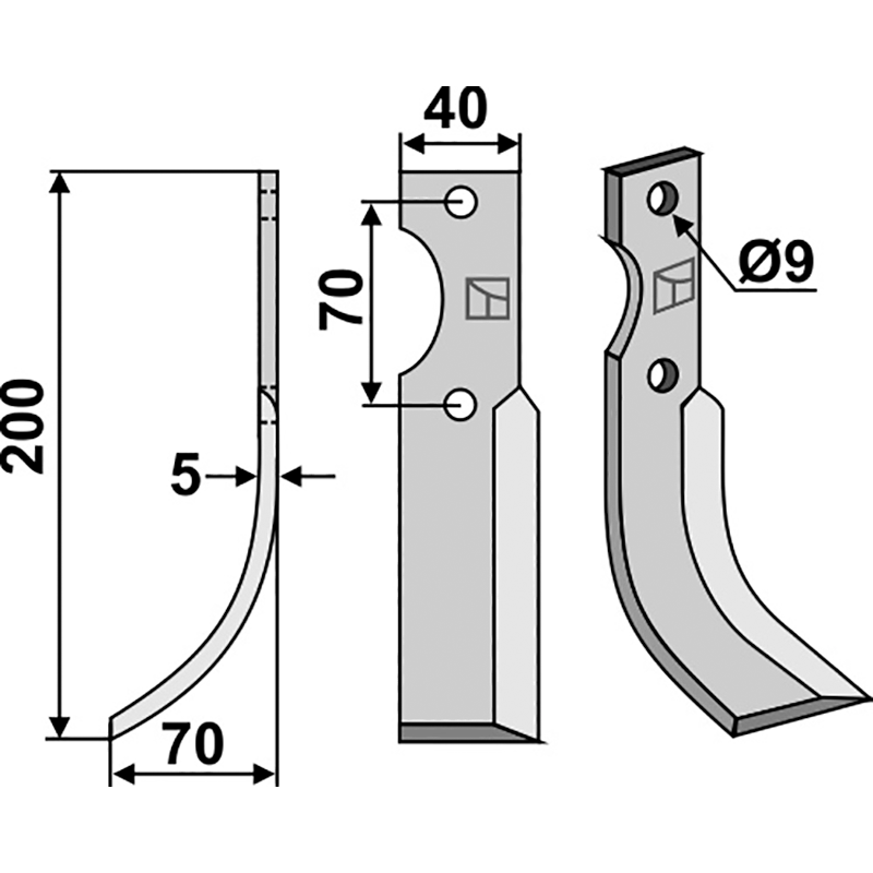 FOR-02L Fräsmesser, linke Ausführung Adriatica|Fort 15055078 Fräsmesser, linke Ausführung IHOF FOR-02L