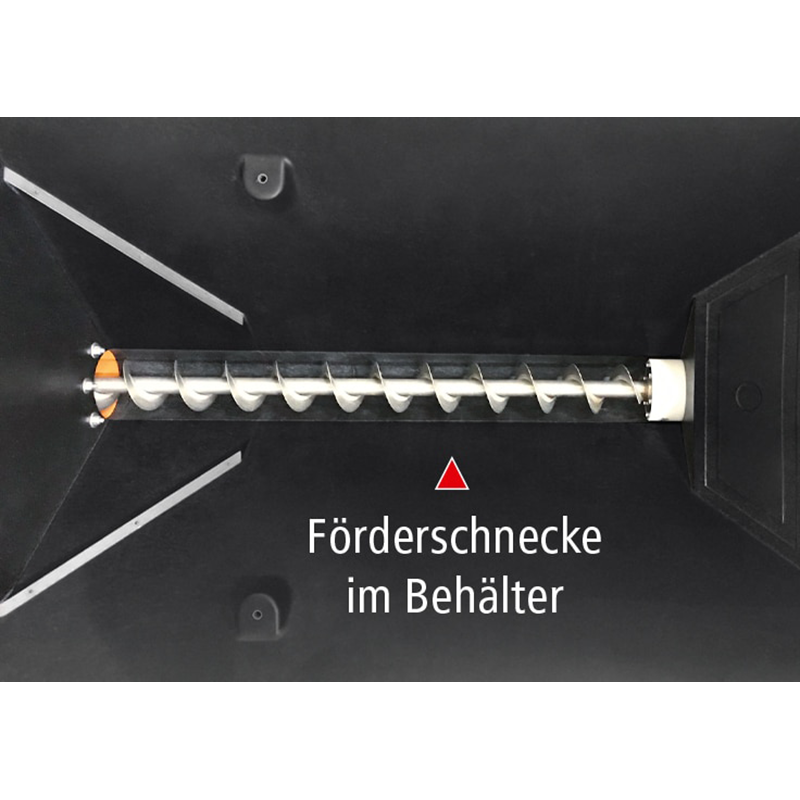 Salzstreuer LEHNER_POLARO_L_XL Förderschnecke im Behälter Salzstreuer LEHNER_POLARO_L_XL Förderschnecke im Behälter