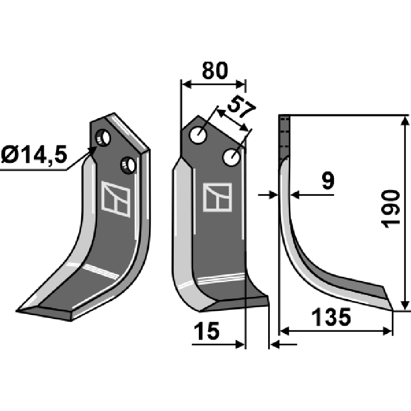 ALP-38R Fräsmesser, rechte Ausführung Alpego MK0A00301 Fräsmesser, rechte Ausführung IHOF ALP-38R
