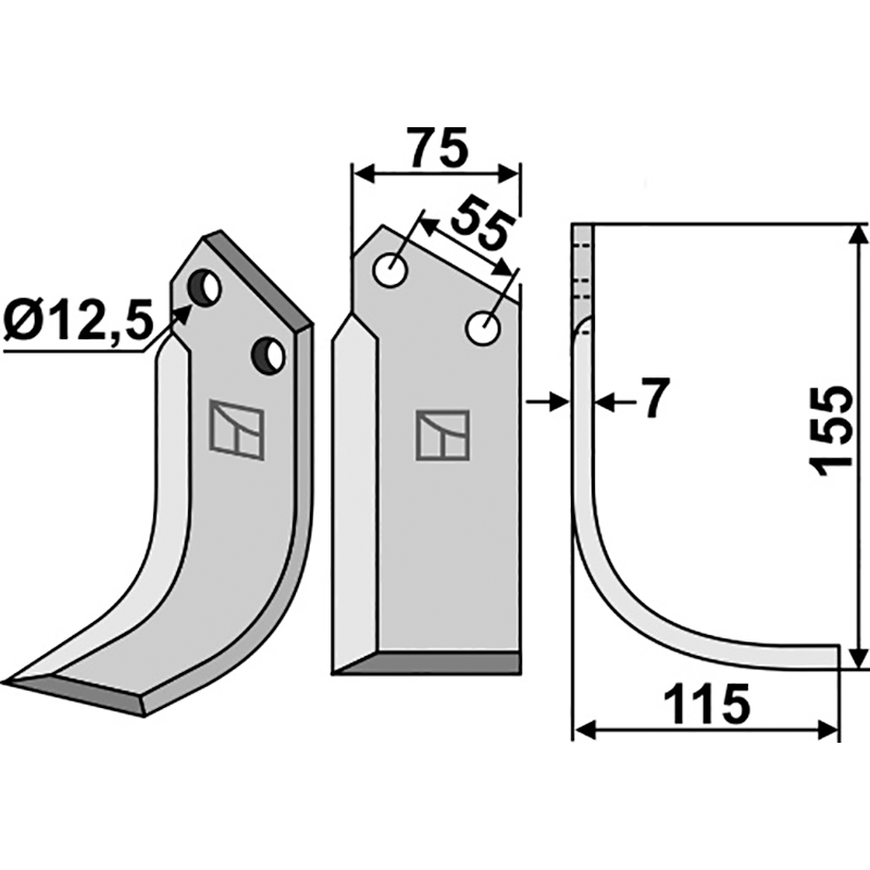 NAR-01R Fräsmesser, rechte Ausführung Nardi 4C5012 Fräsmesser, rechte Ausführung IHOF NAR-01R