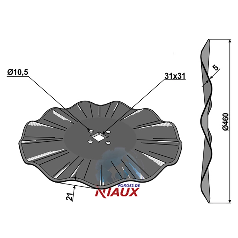 Landwirtschaft Bodenbearbeitung Scheibeneggen Scheibe gewellt Niaux Landwirtschaft Bodenbearbeitung Scheibeneggen Scheibe gewellt Niaux