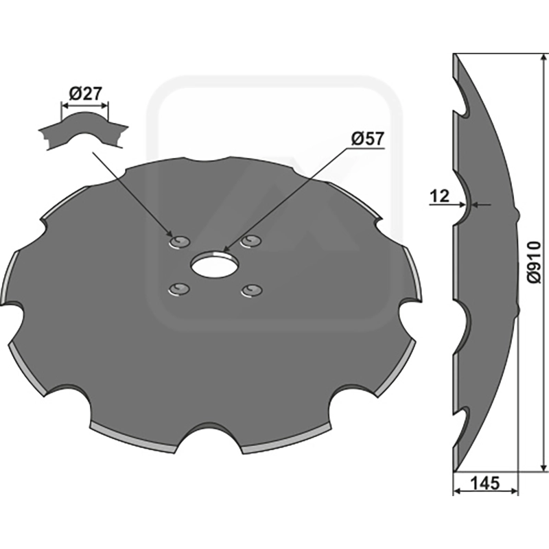 Landwirtschaft Bodenbearbeitung Scheibeneggen Scheibe gezackt Rome