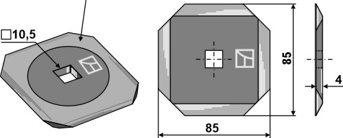 Futtermischwagenmesser - Hartmetallbeschichtet