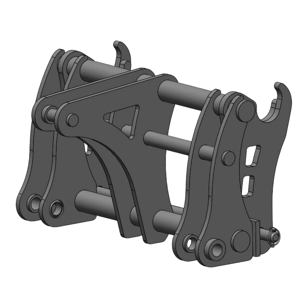 Adapterrahmen Case 121B auf Manitou – Adapteransicht 1