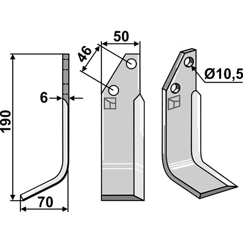 ADR-06L Fräsmesser, linke Ausführung Adriatica Fräsmesser, linke Ausführung IHOF ADR-06L