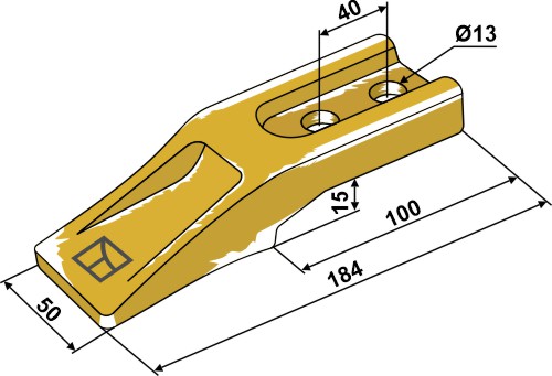 Standard Zahn für Frontladerschaufeln