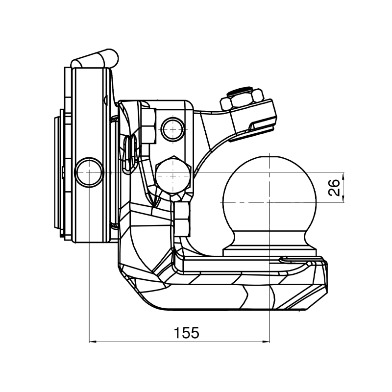 Kugelkupplung K80® Scharmüller 07.6330.42-A02 330mm Fendt John Deere Deutz 