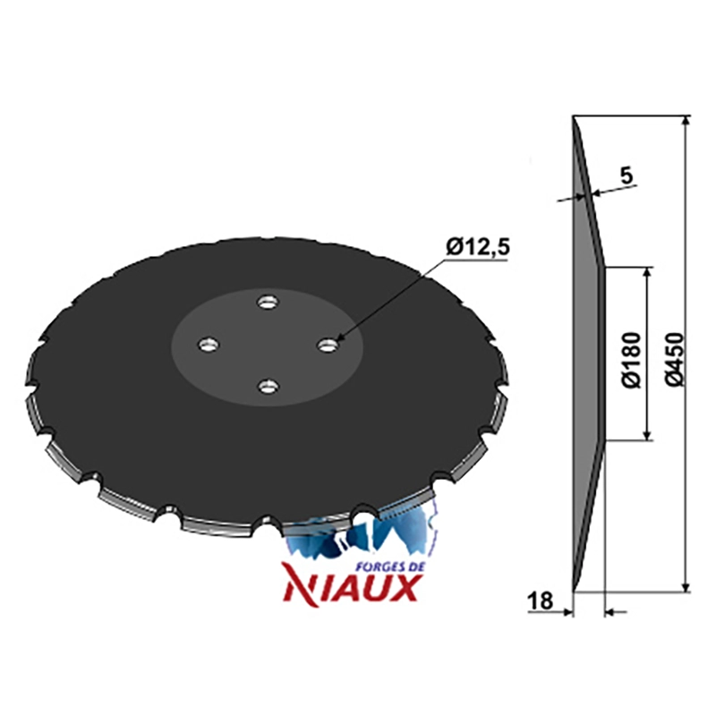 Landwirtschaft Bodenbearbeitung Scheibeneggen Scheibe Gezahnt gezackt Rabe|Vogel & Noot|Niaux Tellerscheibe