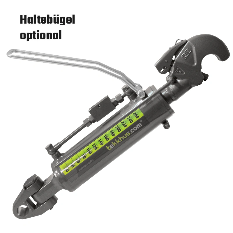 Wahlweise stehen unterschiedliche Haltebügel zur Verfügung Hydraulischer Oberlenker KAT 3 FENDT-AGCO-Grau optional mit Halterung