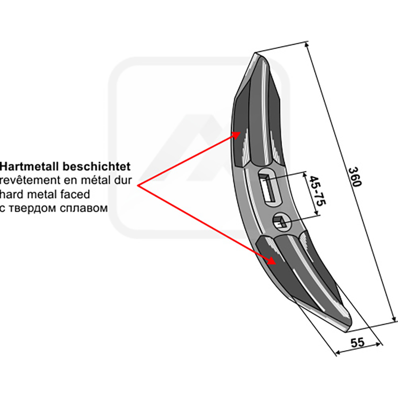 Landwirtschaft Bodenbearbeitung Grubber Schare & Leitbleche Spitzschar Hartmetall beschichtet Amazone / BBG Grubber Schare & Leitbleche Spitzschar Hartmetall beschichtet Amazone / BBG