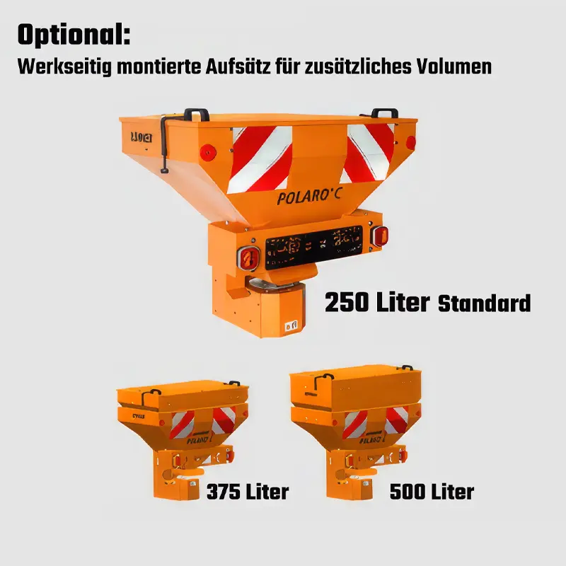 LEHNER-POLARO C 77546 Salzstreuer aufrüstbar bis 500 Liter Behälter Lehner POLARO® C 12Volt-Streuer Edelstahl optional bis 500 Liter aufrüstbar