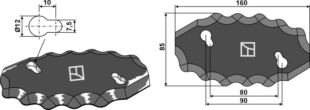 Futtermischwagenmesser - Hartmetallbeschichtet