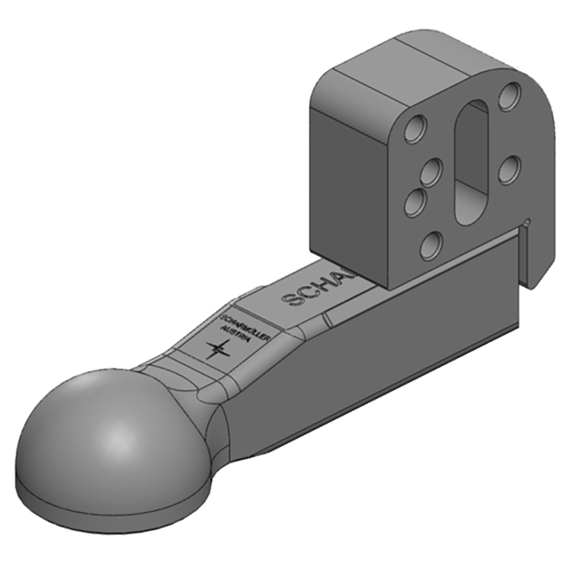 Kugelzugöse K80 Kalotte Konsole für John Deere Case IH: RB 455, 465 New Holland: RB 150, 180 Anhängetechnik Scharmüller Zugöse Konsole #00.648.32.0-A02