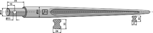 Frontladerzinken 820mm