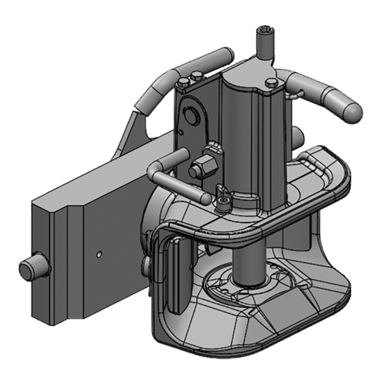Traktorentechnik Anhängetechnik Scharmüller Zugmaul Standard mit Adapterplatte #03.3141.221-A17