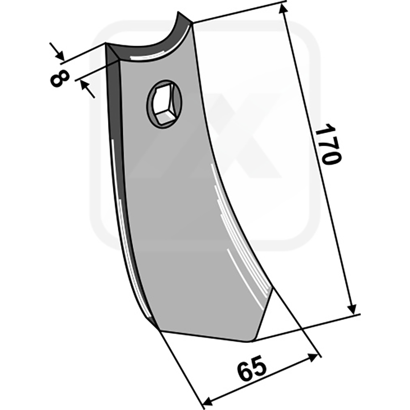 Landwirtschaft Bodenbearbeitung Grubber Schare & Leitbleche Schar 65mm Marsk-Stig Grubber Schare & Leitbleche Schar 65mm Marsk-Stig