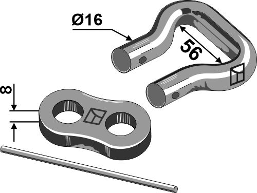 Kettenschloss Ø16 |69-4-230 Industriehof Scherenbostel | Kettenschloss Ø16 (69-4-230)