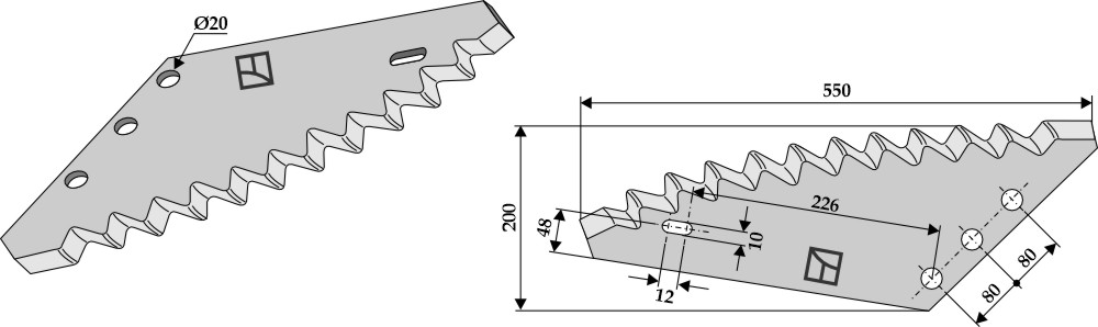 Futtermischwagenmesser