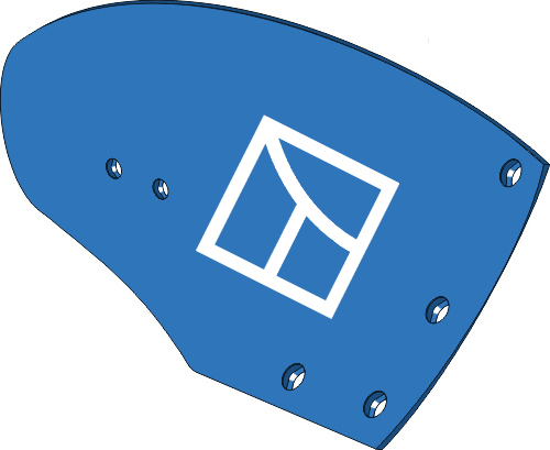 44.0092 Pflugteil Streichblech-Hinterteil HW245R - rechts passend für Frost
